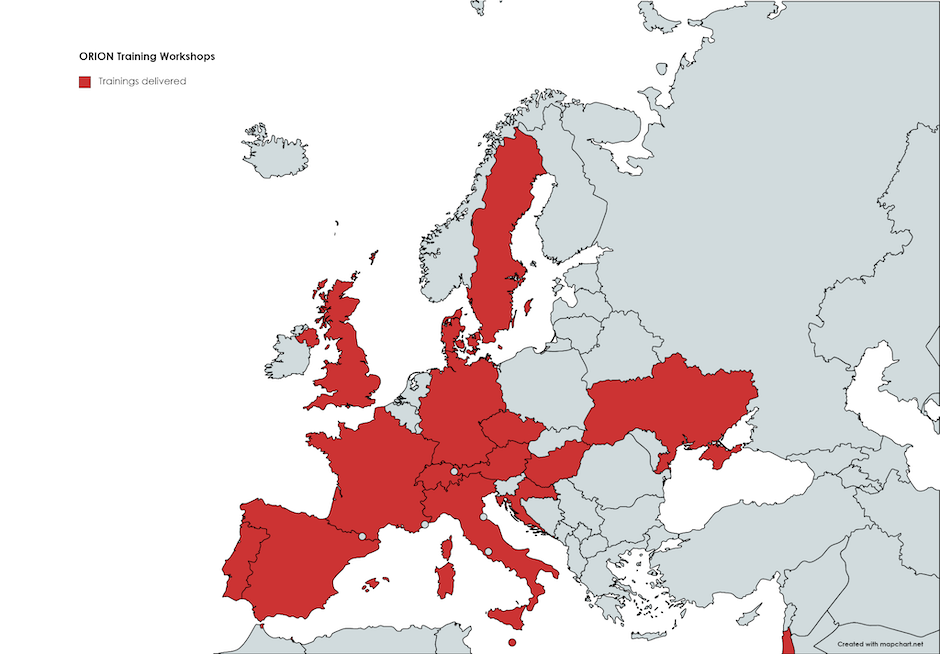 Map of OS workshops