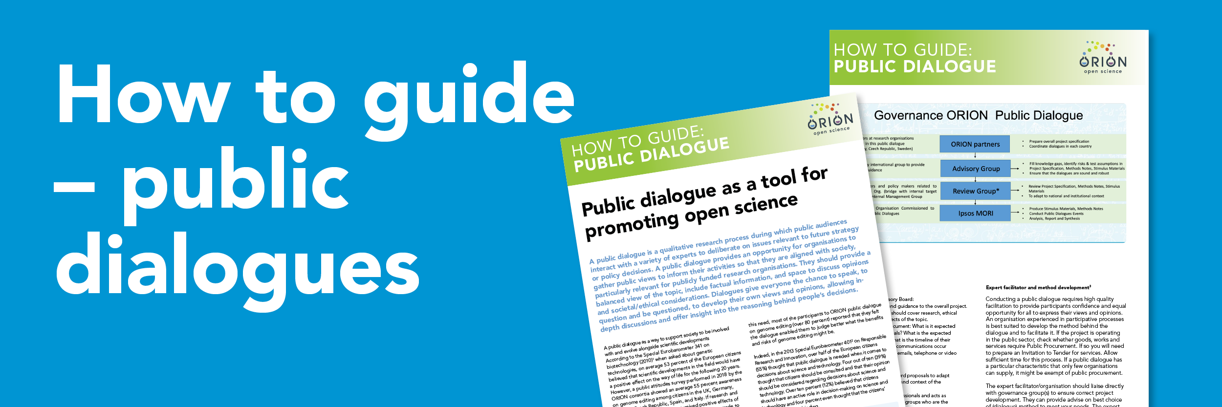 ORION how-to guide for a public dialogue